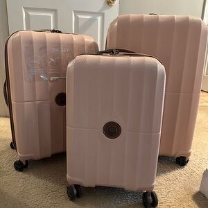 Delsey Pink Luggage Set